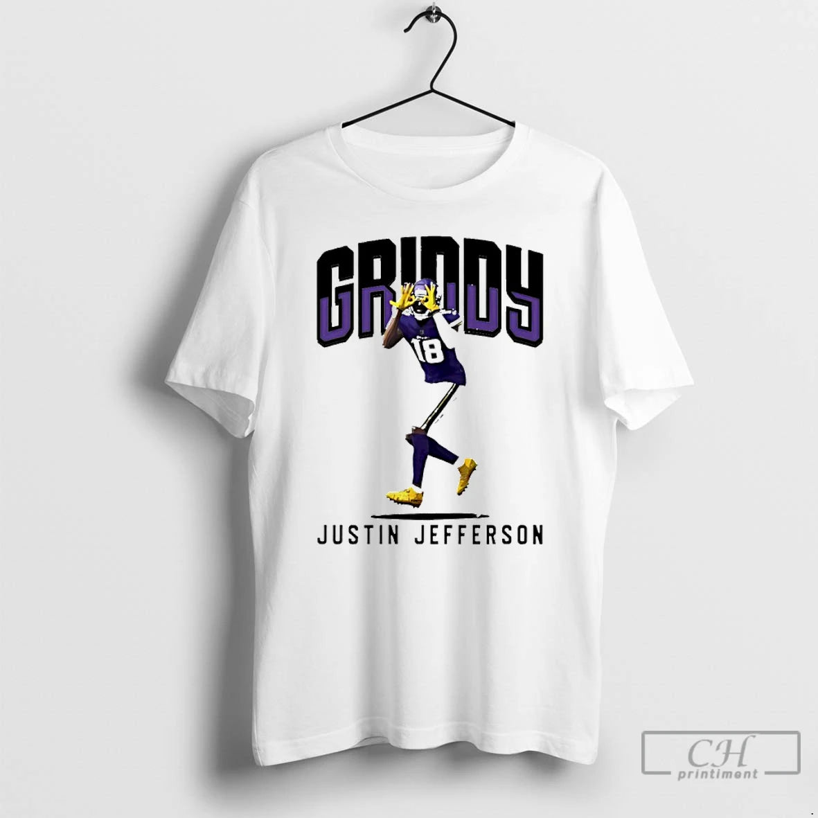 Premium Justin Jefferson Griddy Signature Graphic