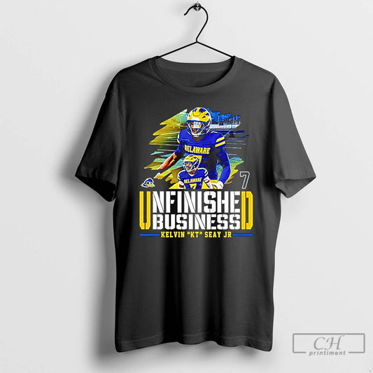 Premium Kt Seay Jr Delaware Football Unfinished Business T-Shirts, Hoodie, Sweatshirt | AU18TeeNovaLab.com