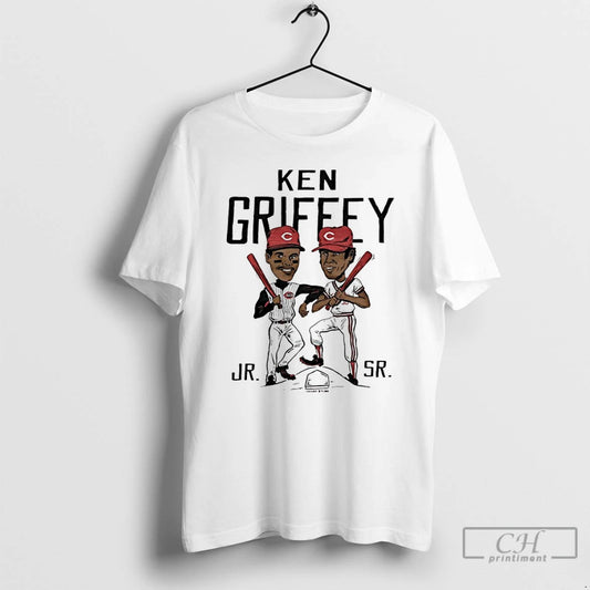 Premium Ken Griffey Father And Son Cincinnati Reds Player Caricature