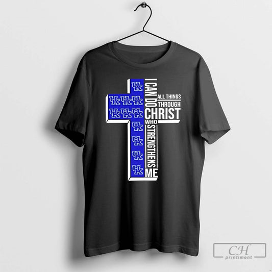 Premium Kentucky Wildcats I Can Do All Things Through Christ T-Shirts, Hoodie, Sweatshirt | AU18TeeNovaLab.com