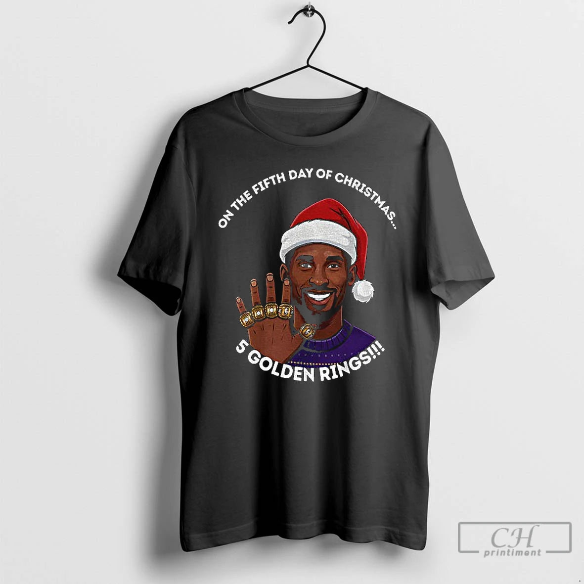 Premium Kobe Bryant 5 Golden Rings On The Fifth Day Of Christmas T Shirts Sweater Hoodie, Sweatshirt | AU18TeeNovaLab.com