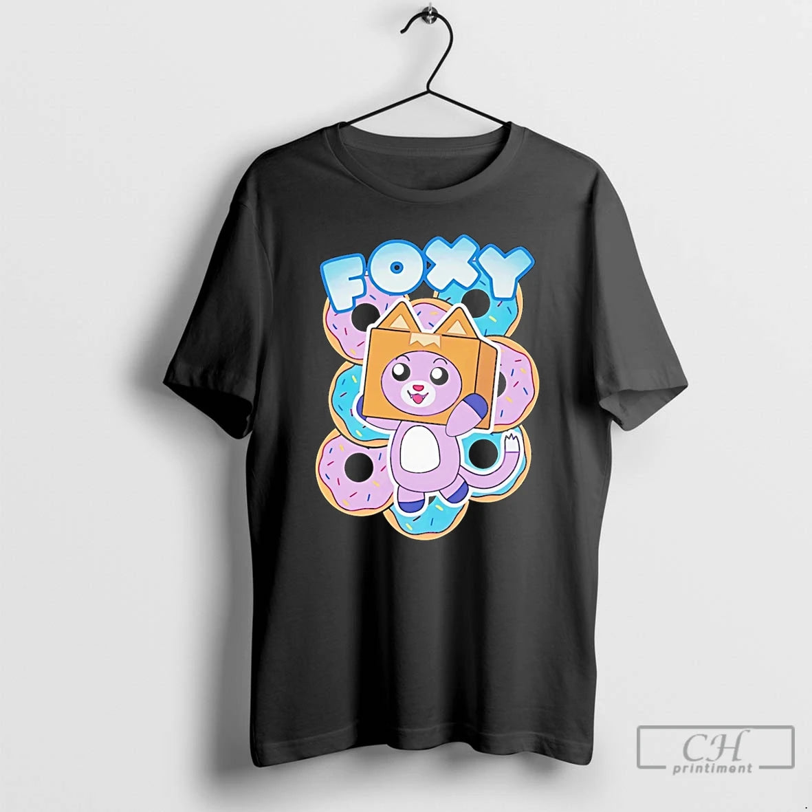 Premium Lankybox Foxy Donuts Cartoon T-Shirts, Hoodie, Sweatshirt | AU18TeeNovaLab.com