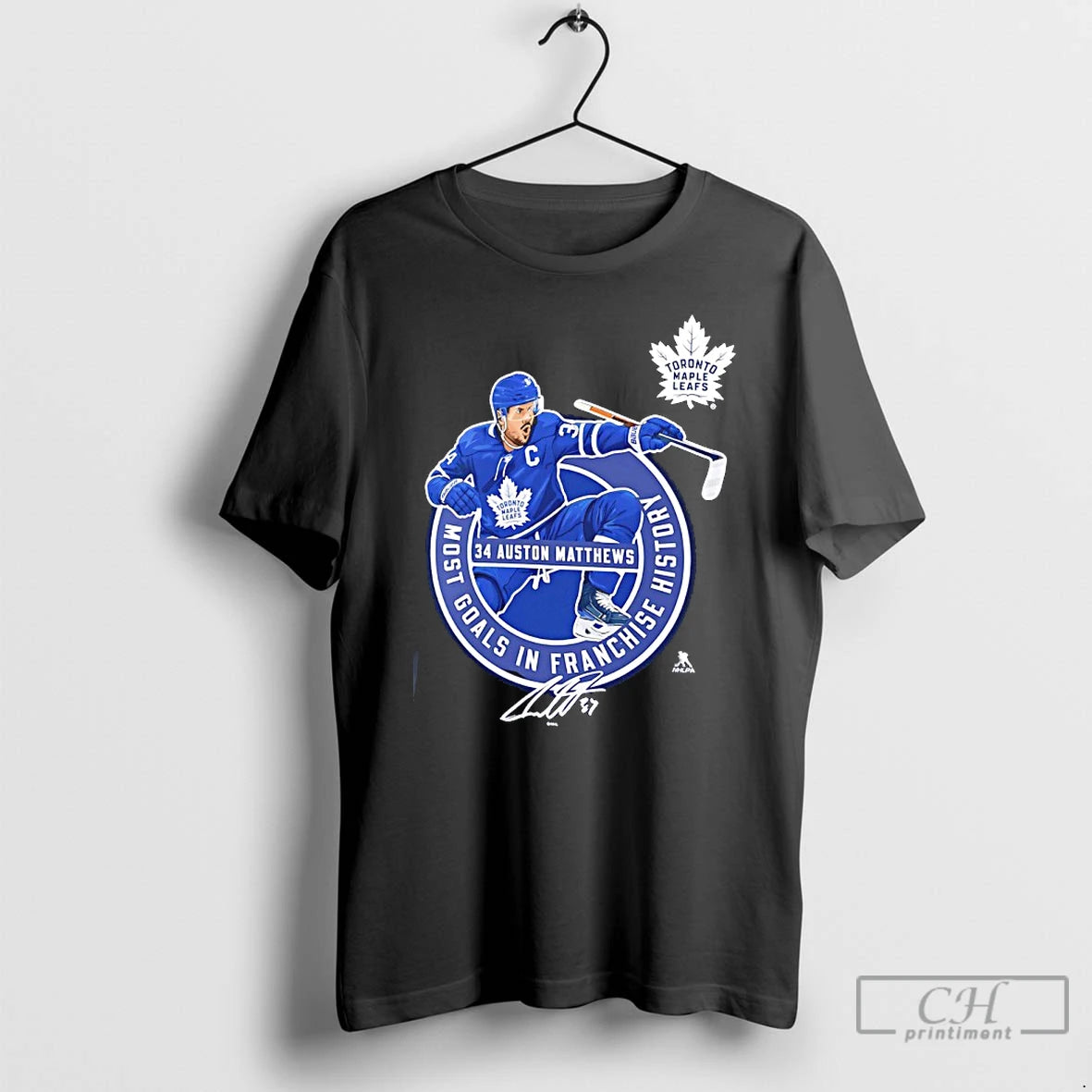 Premium Leafs Auston Matthews Most Goals In Franchise History Signature T-Shirts, Hoodie, Sweatshirt | AU18TeeNovaLab.com