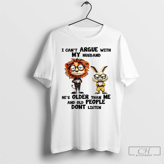 Premium Lion And Rabbit I Cant Argue With My Husband Hes Older Than Me Ceramic