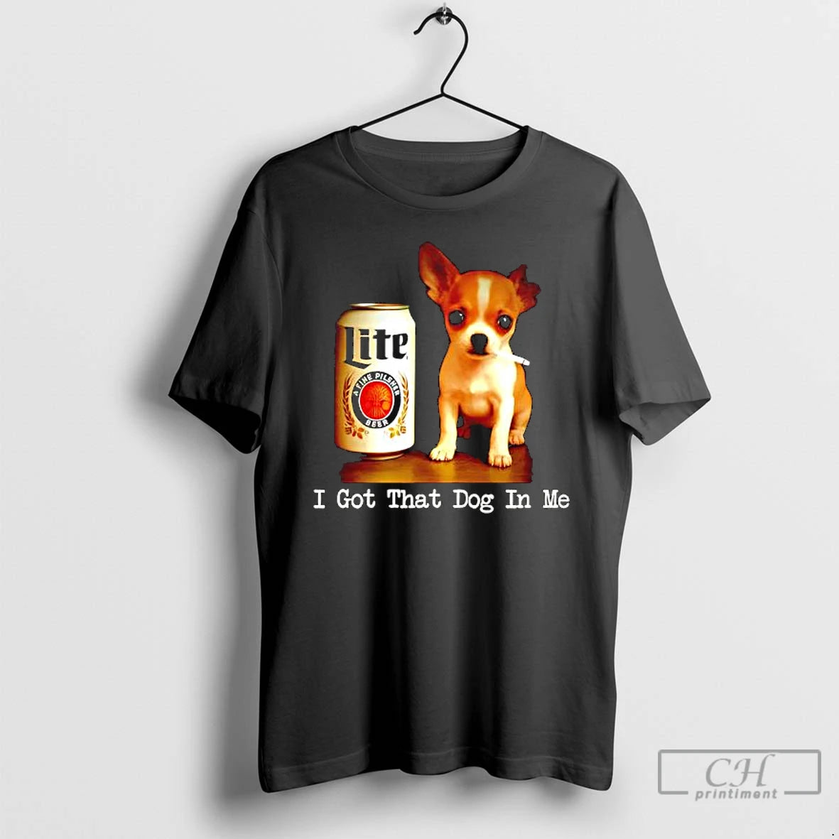 Premium Lite Beer And Smoking Dog I Got That Dog In Me Graphic T Shirts Hoodie, Sweatshirt | AU18TeeNovaLab.com