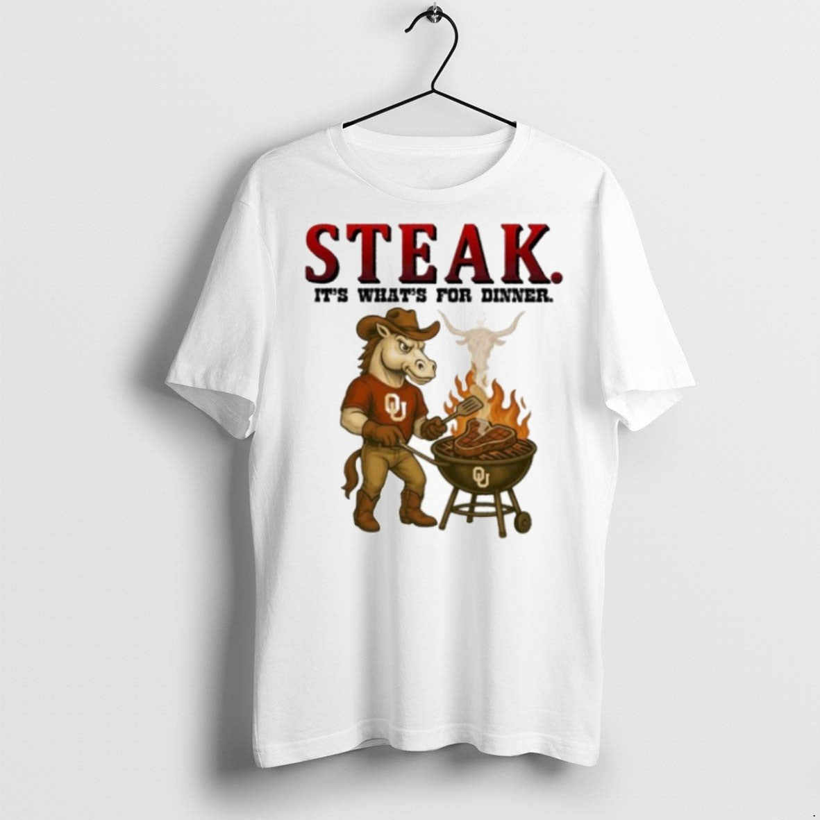 Premium Longhorn Steak Oklahoma Sooners Red River Rivalry T Shirts