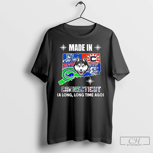 Premium Made In Connecticut A Long Long Time Ago State Logo Map 2026 T Shirts Hoodie, Sweatshirt | AU18TeeNovaLab.com