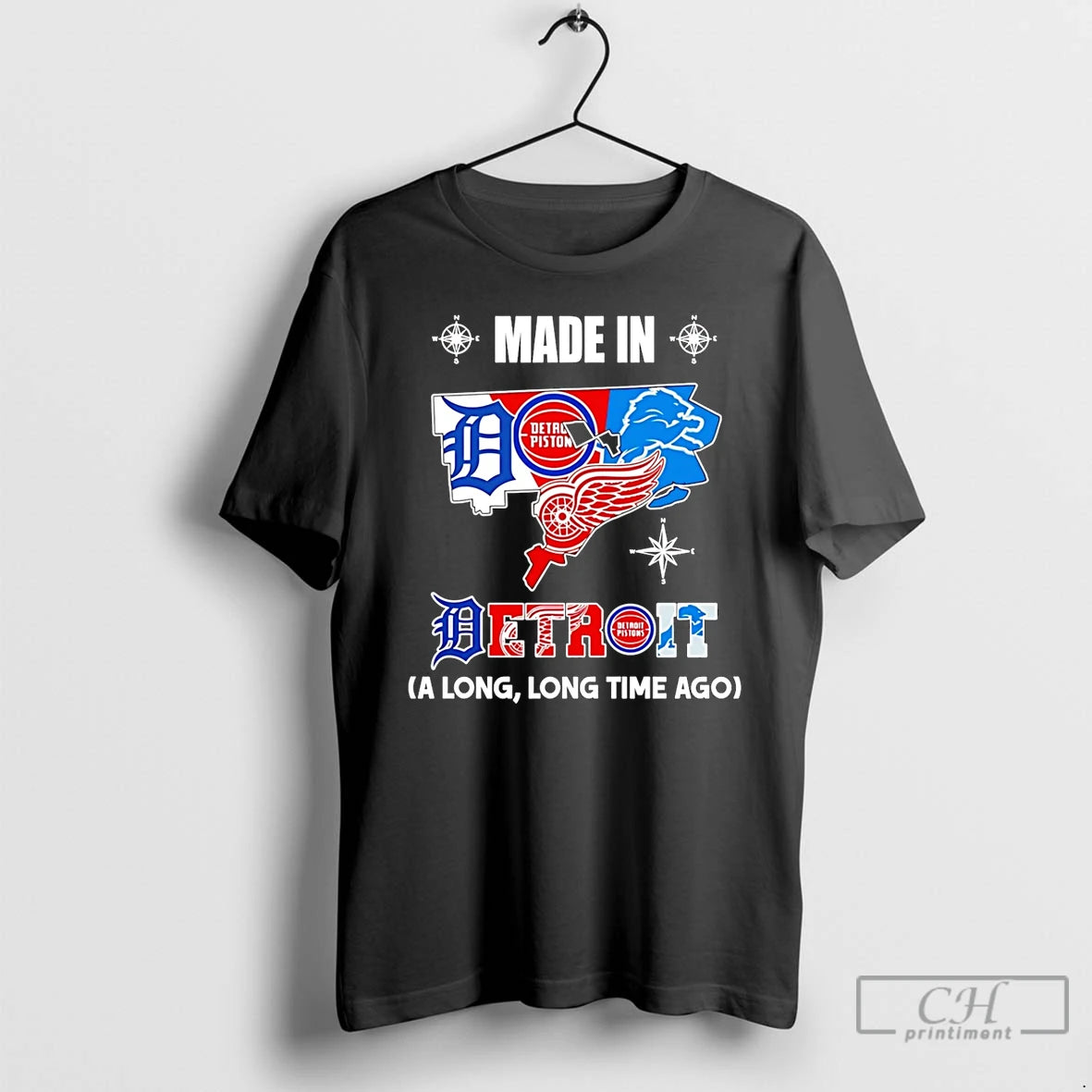 Premium Made In Detroit A Long Long Time Ago State T-Shirts, Hoodie, Sweatshirt | AU18TeeNovaLab.com