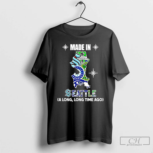 Premium Made In Seattle A Long Long Time Ago State T-Shirts, Hoodie, Sweatshirt | AU18TeeNovaLab.com