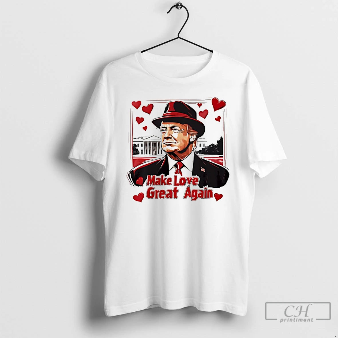 Premium Make Love Great Again Trump Valentine T-Shirts, Hoodie, Sweatshirt | AU18TeeNovaLab.com