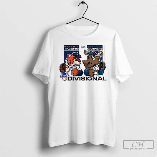Premium Mascot Tigers Vs Mariners 2025 Alds Matchup T Shirts