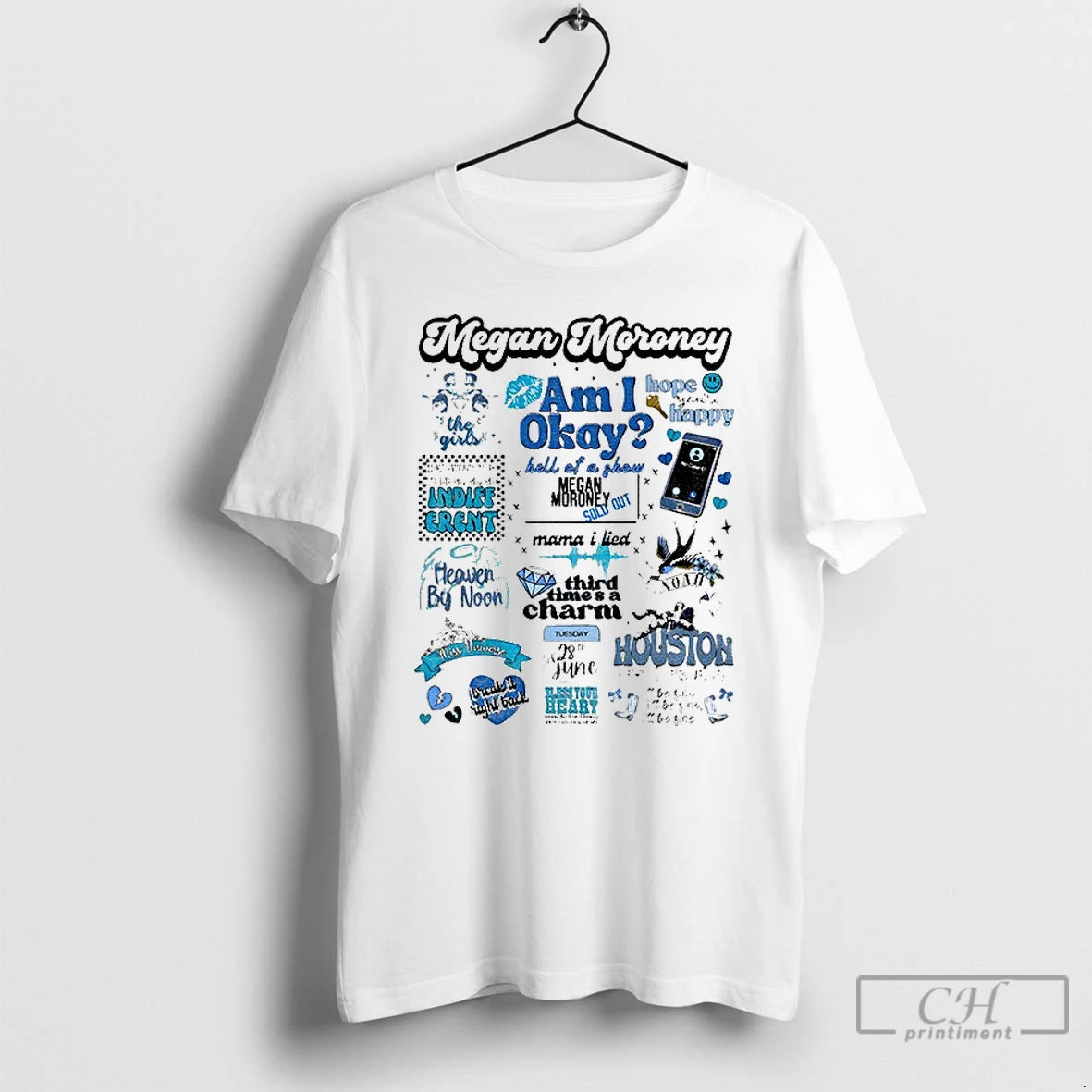 Premium Megan Moroney Am I Okay Third Times A Charm Heaven By Noon T Shirts Hoodie, Sweatshirt | AU18TeeNovaLab.com
