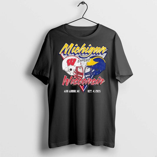Premium Michigan Wolverines And Wisconsin Badgers Football 2025 T Shirts Hoodie, Sweatshirt | AU18TeeNovaLab.com