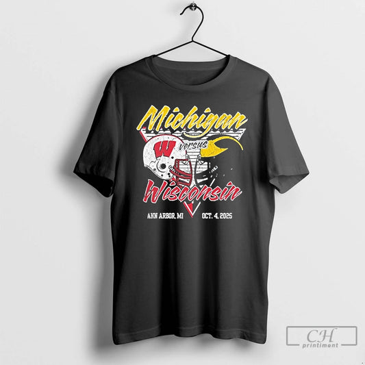Premium Michigan Wolverines Vs Wisconsin Badgers 2025 Gameday Football T Shirts