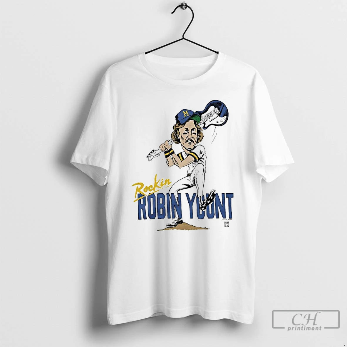 Milwaukee Brewers Rockin Robin Yount Player Caricature