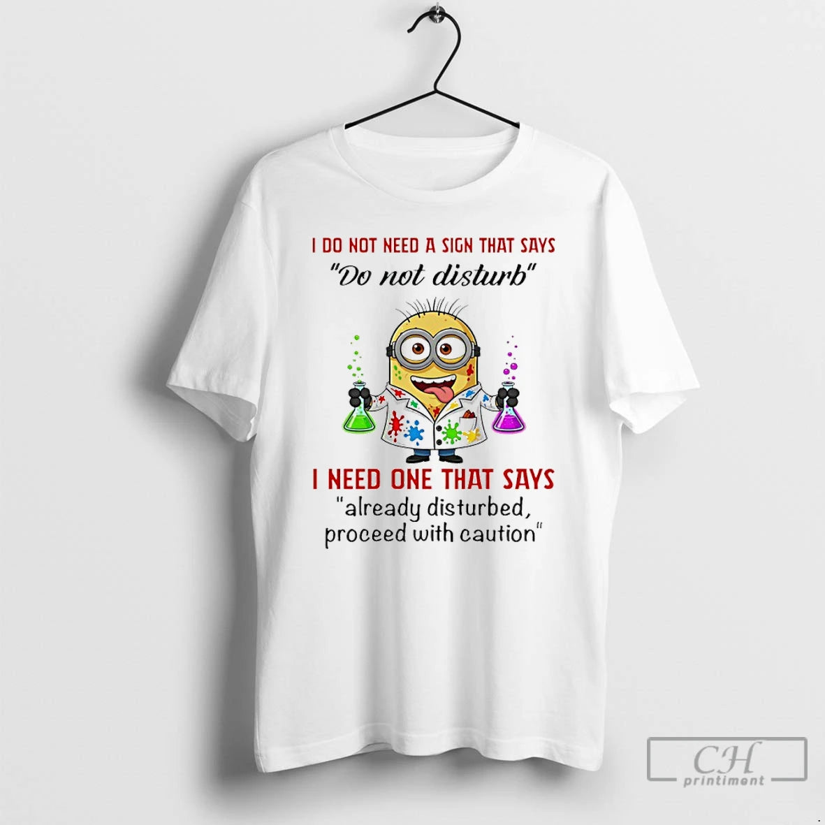 Premium Minion I Do Not Need A Sign That Says Do Not Disturb I Need T-Shirts, Hoodie, Sweatshirt | AU18TeeNovaLab.com