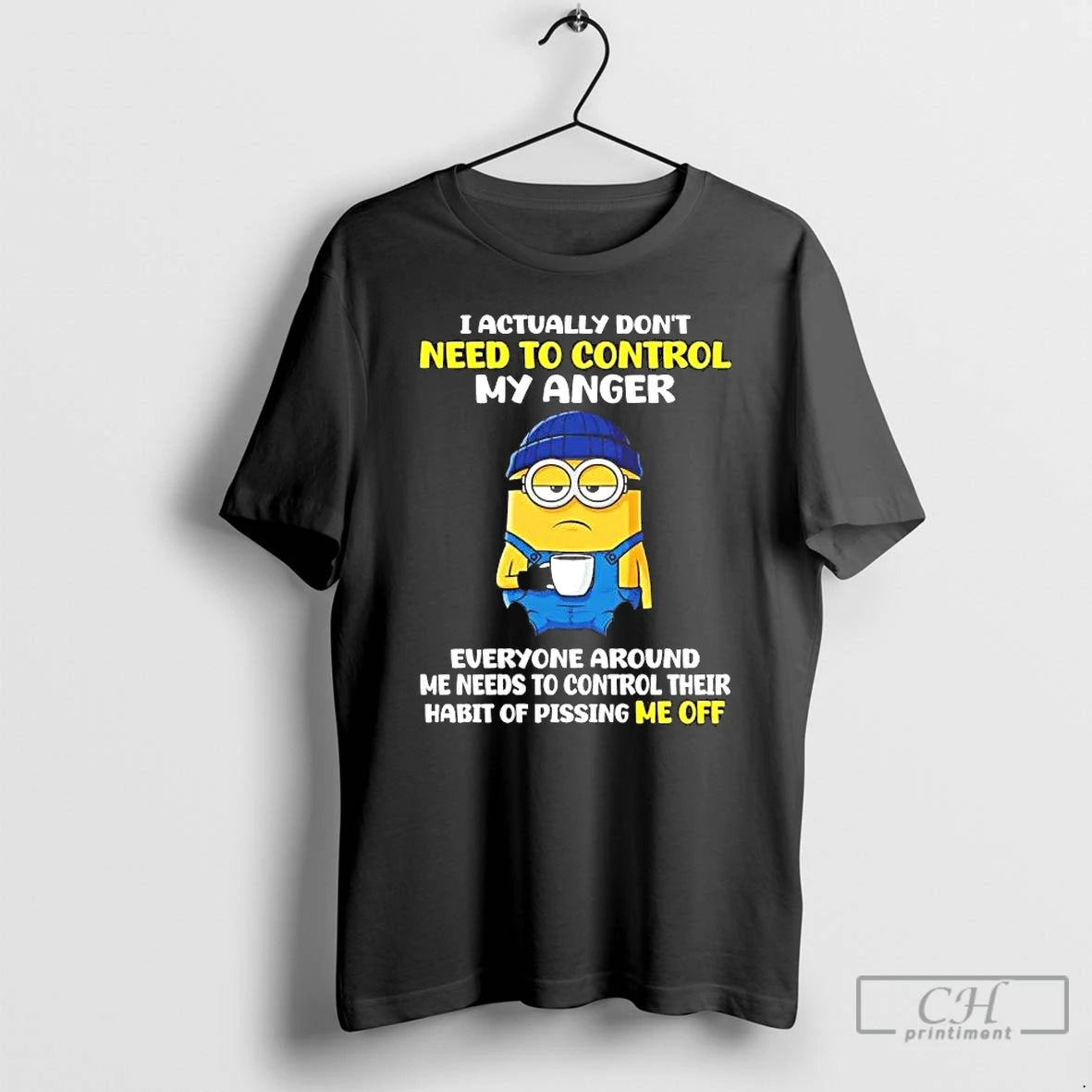 Premium Minions I Actually Dont Need To Control My Anger Everyone T-Shirts, Hoodie, Sweatshirt | AU18TeeNovaLab.com