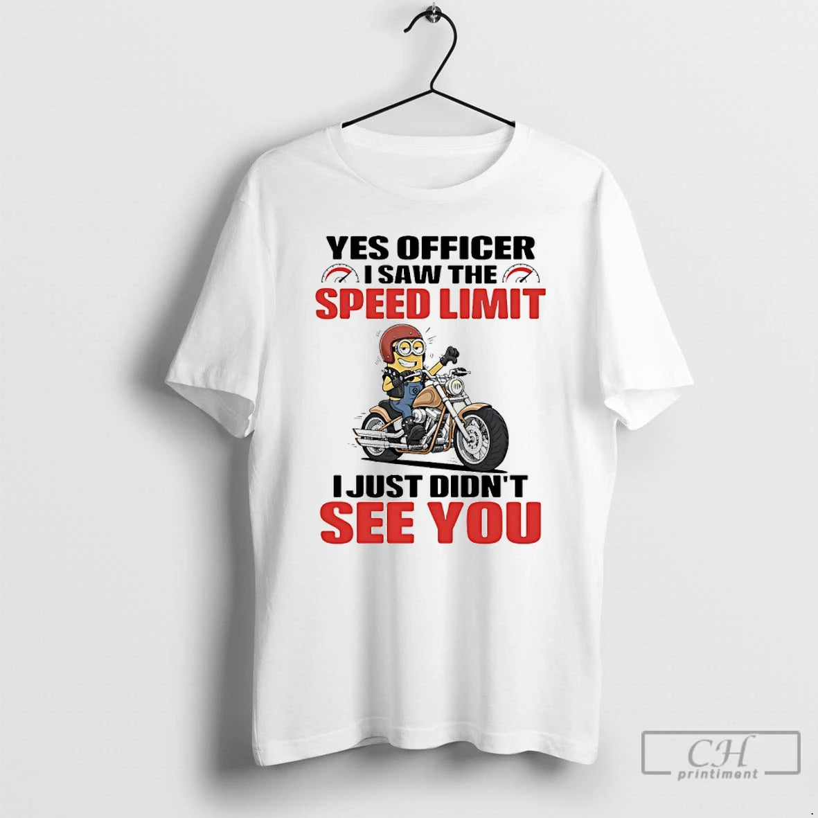 Premium Minions Yes Officer I Saw The Speed Limit I Just Didnt See You T-Shirts, Hoodie, Sweatshirt | AU18TeeNovaLab.com