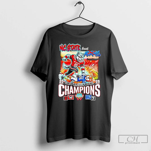 Premium Nc State Beat Memphis 2025 Gasparilla Bowl Champions Score T-Shirts, Hoodie, Sweatshirt | AU18TeeNovaLab.com