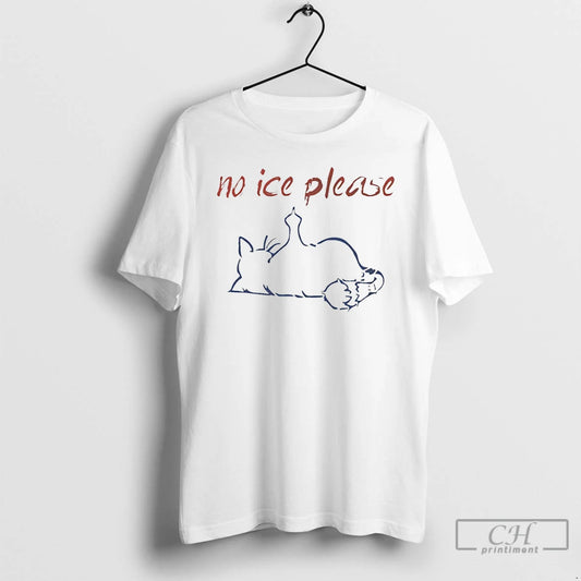 Premium No Ice Please Cat Middle Finger T-Shirts, Hoodie, Sweatshirt | AU18TeeNovaLab.com