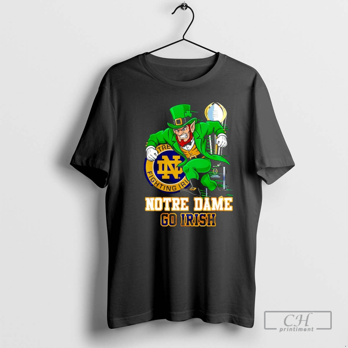 Premium Notre Dame Fighting Irish 2025 26 Cfp Go Irish Mascot Christmas Shirt Sweater Hoodie, Sweatshirt | AU18TeeNovaLab.com