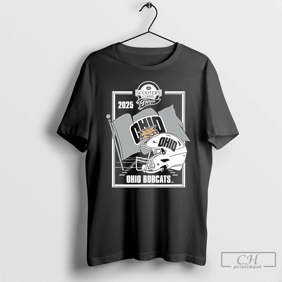 Premium Ohio Bobcats 2025 Frisco Bowl Helmet T-Shirts, Hoodie, Sweatshirt | AU18TeeNovaLab.com