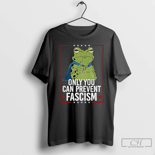 Premium Only You Can Prevent Fascism Frog Anti Ice T Shirts