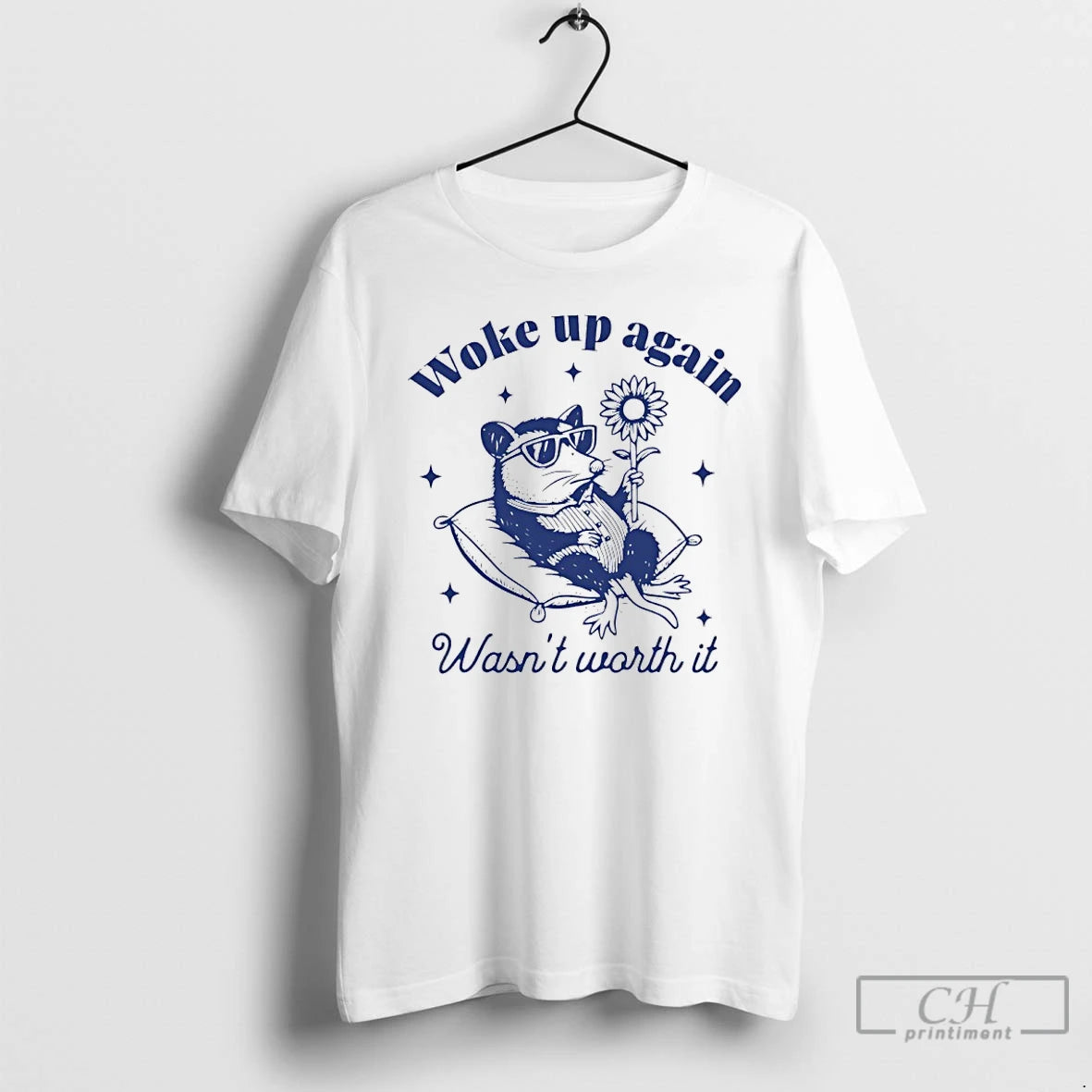 Premium Opossum Woke Up Again Wasnt Worth It T-Shirts, Hoodie, Sweatshirt | AU18TeeNovaLab.com