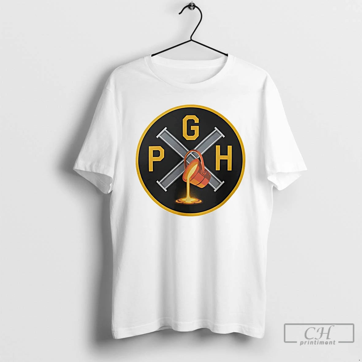 Premium Pgh Emblem Steel T Shirts