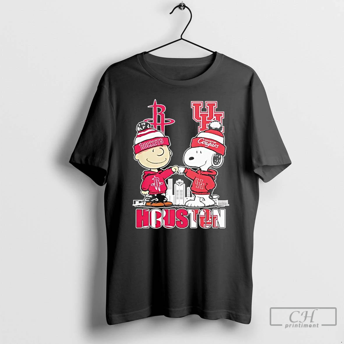 Peanuts Characters X Houston Rockets And University Of Houston Cougars