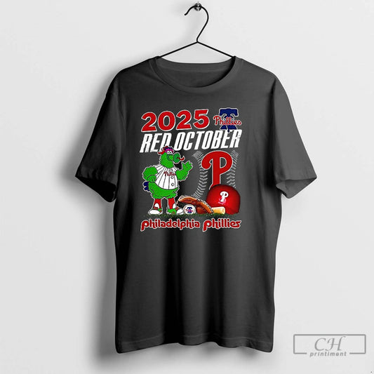 Premium Philadelphia Phillies Red October 2025 Mascot T Shirts