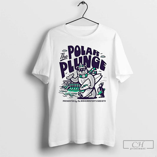 Premium Polar Plunge Ice Jump Polar Bear The Wavemasters Society T-Shirts, Hoodie, Sweatshirt | AU18TeeNovaLab.com