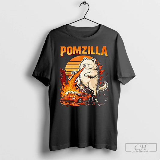 Premium Pomzilla Pomeranian Dog Monster Pom Dog Lover Vintage T-Shirts, Hoodie, Sweatshirt | AU18TeeNovaLab.com