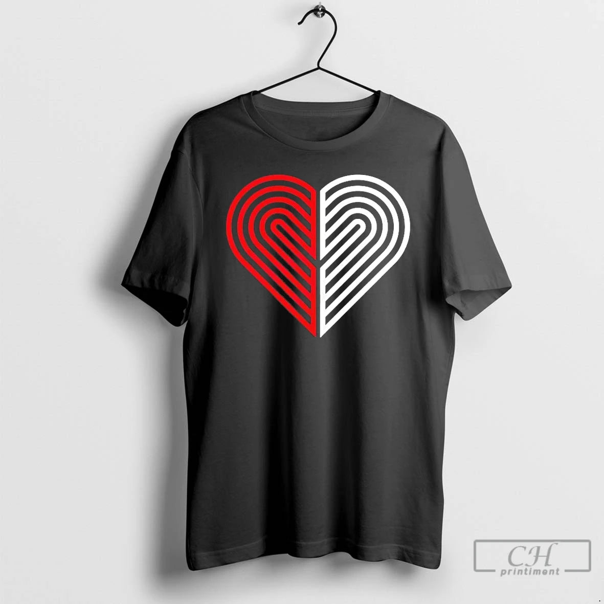 Premium Portland Trail Blazers Love Heart Valentines Day T-Shirts, Hoodie, Sweatshirt | AU18TeeNovaLab.com