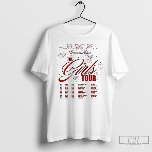 Premium Princess Nokia The Girls Tour 2025 Cities List T Shirts