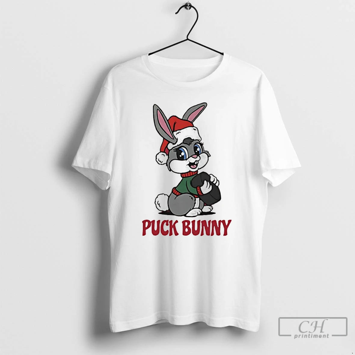 Premium Puck Bunny Hockey Christmas Santa T-Shirts, Hoodie, Sweatshirt | AU18TeeNovaLab.com