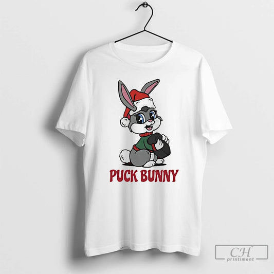 Premium Puck Bunny Hockey Christmas Santa T-Shirts, Hoodie, Sweatshirt | AU18TeeNovaLab.com