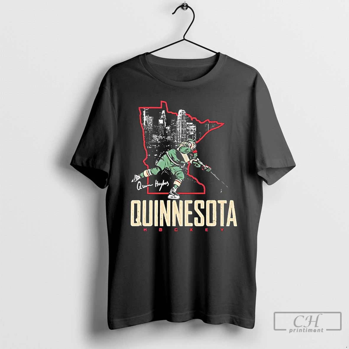 Premium Quinn Hughes Minnesota Wild Hockey Quinnesota Signature T-Shirts, Hoodie, Sweatshirt | AU18TeeNovaLab.com