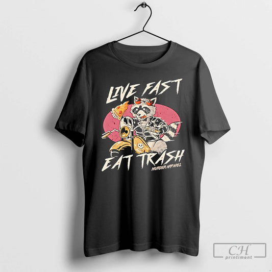 Premium Raccoon Pizza Live Fast Eat Trash T Shirts