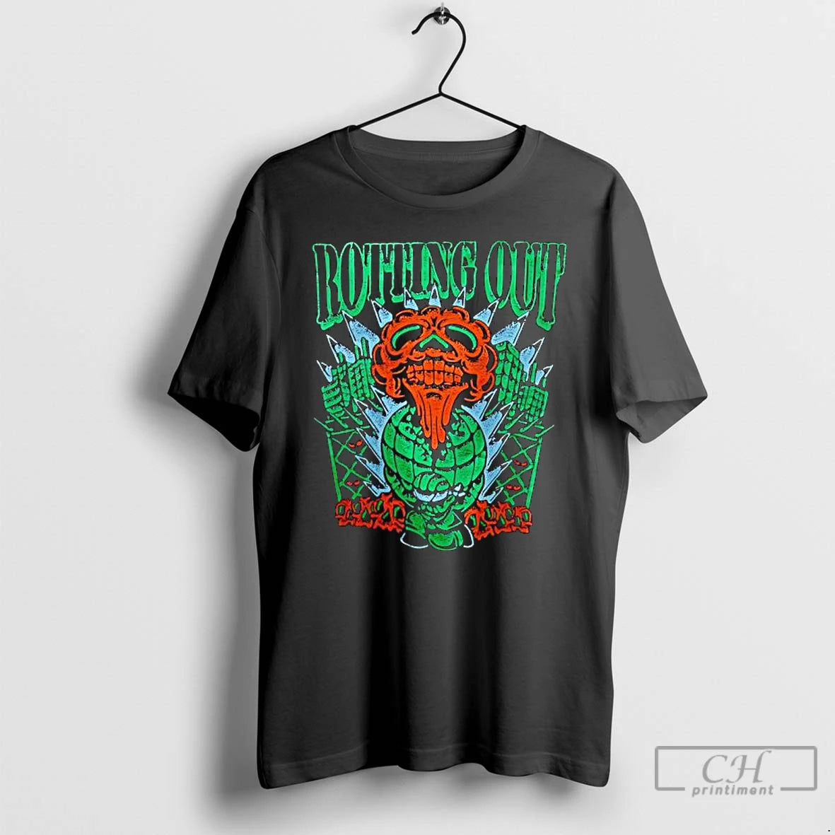 Premium Rotting Out Pumpkin Skull Graphic T-Shirts, Hoodie, Sweatshirt | AU18TeeNovaLab.com