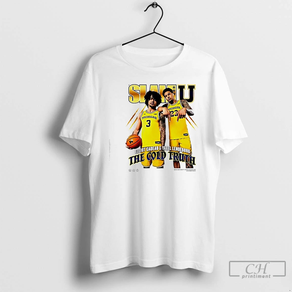Premium Slam Elliot Cadeau Yaxel Lendeborg The Cold Truth Michigan Jersey T-Shirts, Hoodie, Sweatshirt | AU18TeeNovaLab.com