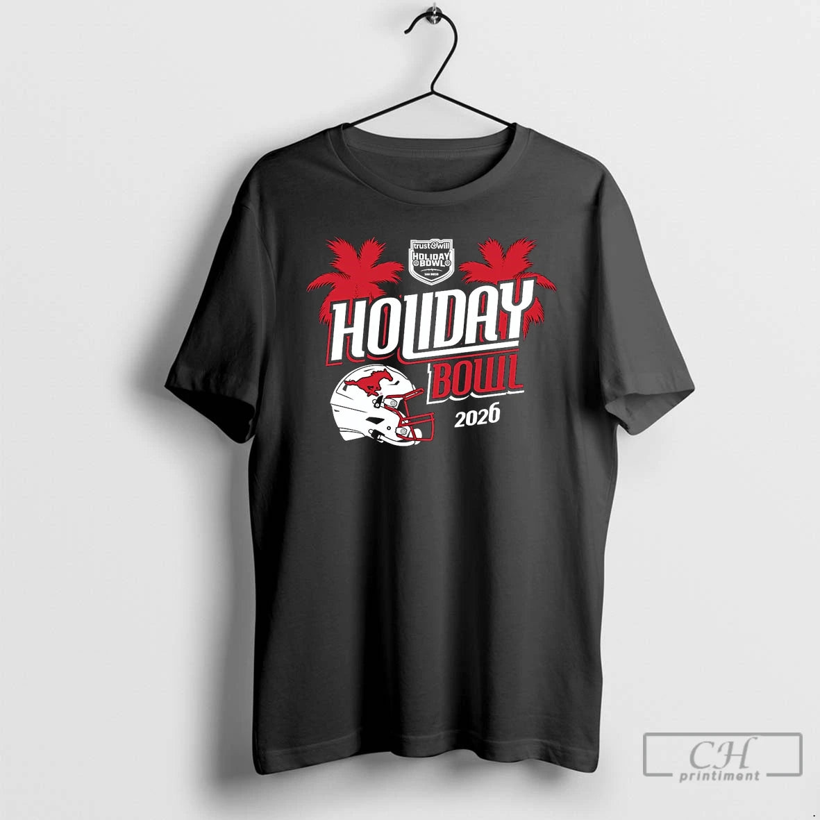 Premium Smu Mustangs 2026 Holiday Bowl Helmet T-Shirts, Hoodie, Sweatshirt | AU18TeeNovaLab.com