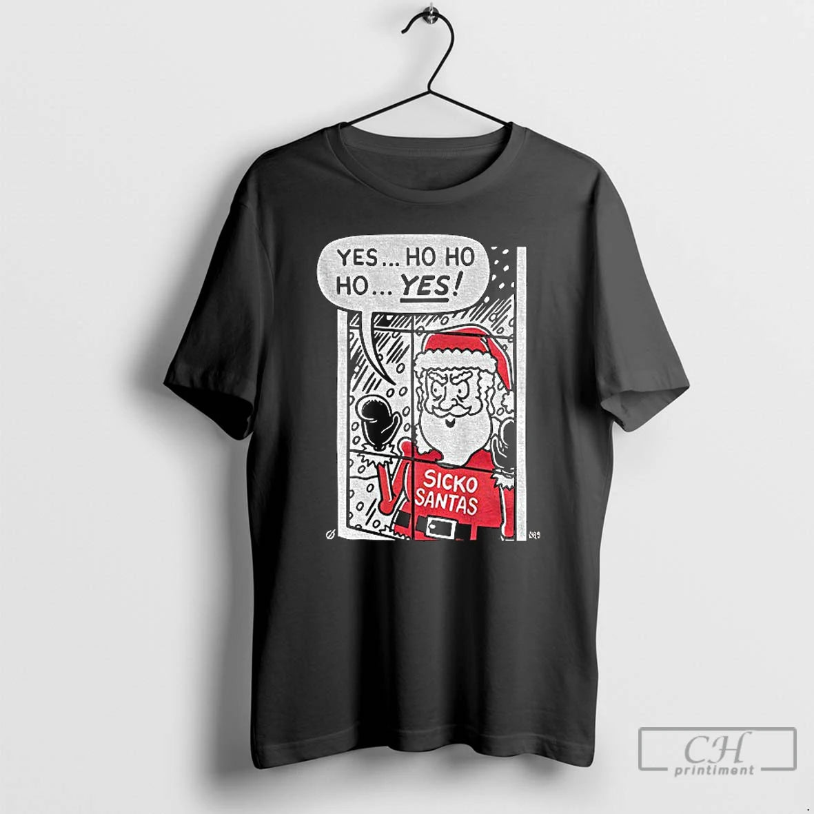 Premium Santa Sickos Yes Ho Ho Ho Yes Merry Christmas T-Shirts, Hoodie, Sweatshirt | AU18TeeNovaLab.com