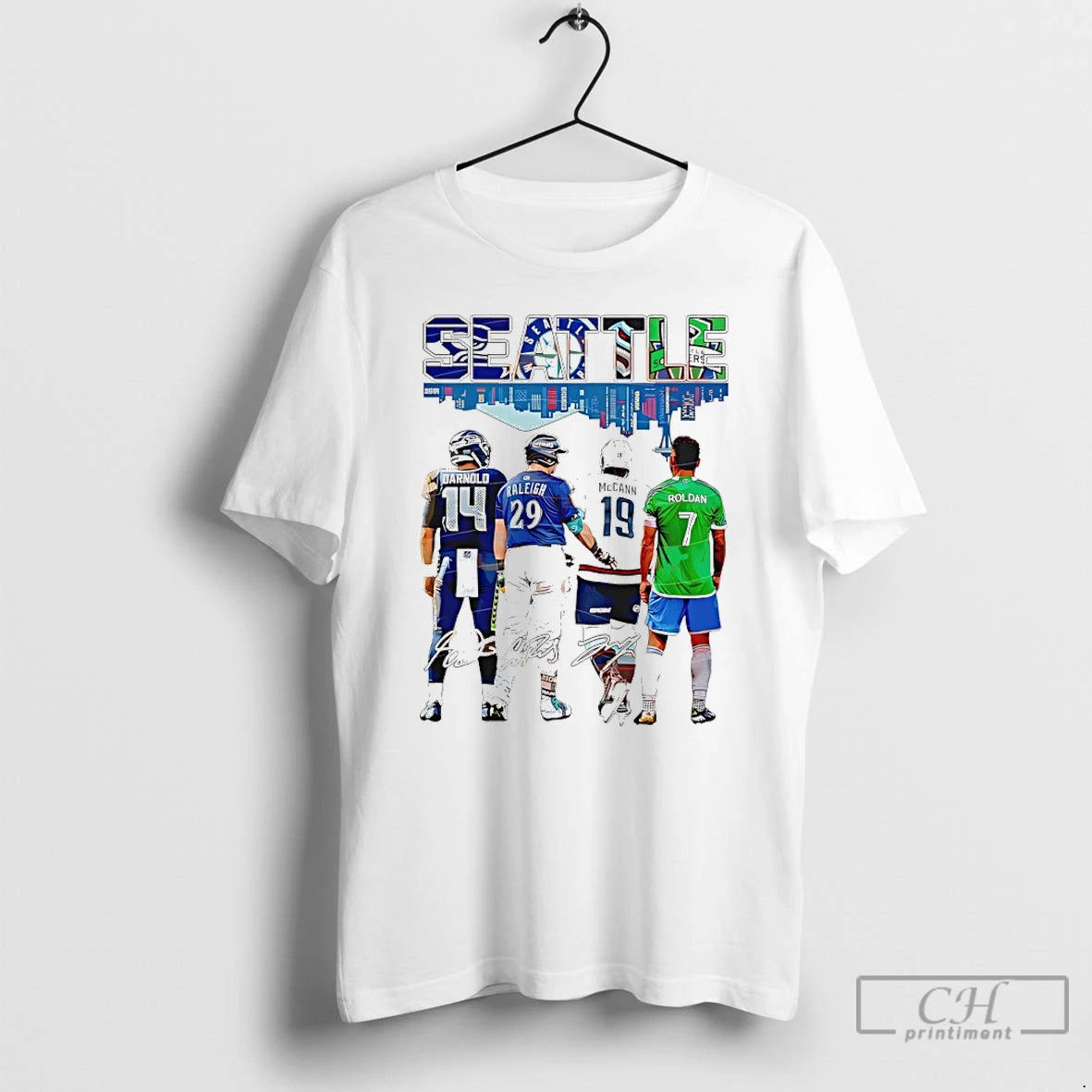 Seattle Legends Sports Mix Roldan City Skyline Signatures