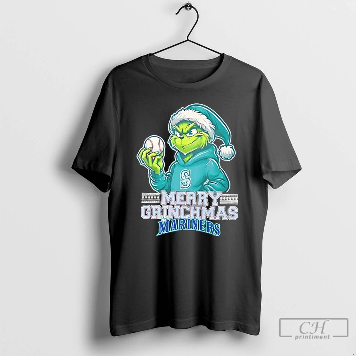 Premium Seattle Mariners Merry Grinchmas T Shirts