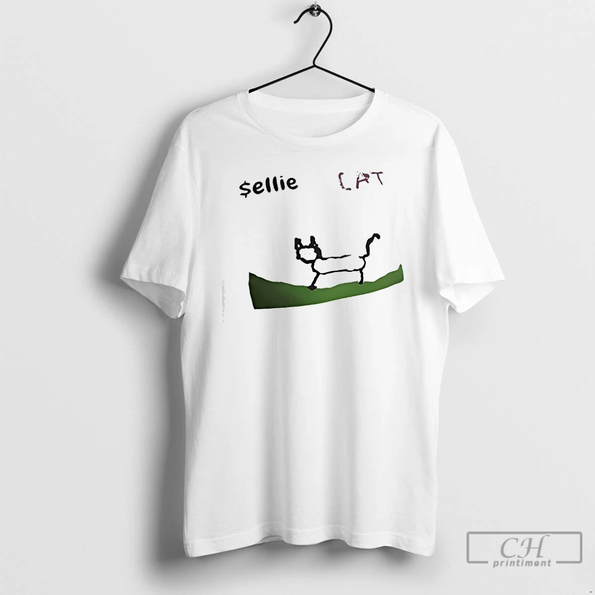 Premium Sellie Cat Drawing T-Shirts, Hoodie, Sweatshirt | AU18TeeNovaLab.com