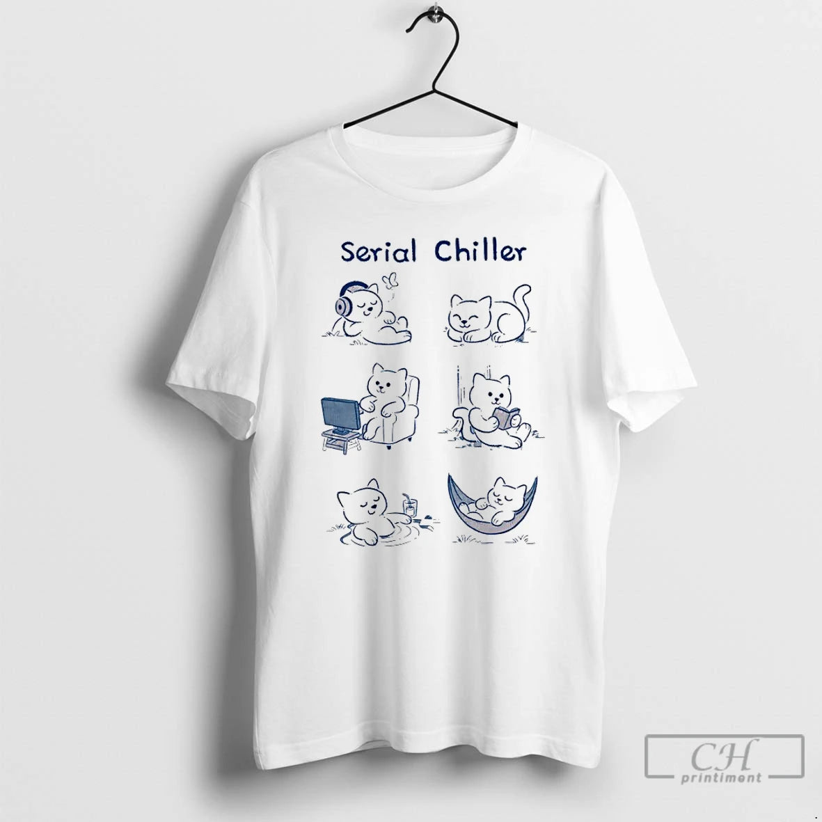 Premium Serial Chiller Cats Meme T-Shirts, Hoodie, Sweatshirt | AU18TeeNovaLab.com