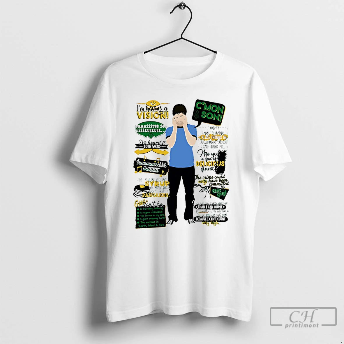 Premium Shawn Spencer Cmon Son Im Traving A Vision Quotes T-Shirts, Hoodie, Sweatshirt | AU18TeeNovaLab.com