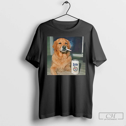 Premium Smoking Golden Retriever Funny Dog Meme T-Shirts, Hoodie, Sweatshirt | AU18TeeNovaLab.com