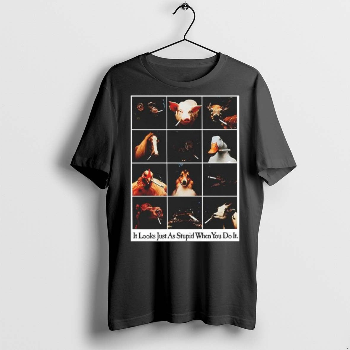 Premium Smoking Animals It Looks Just As Stupid When You Do It T Shirts